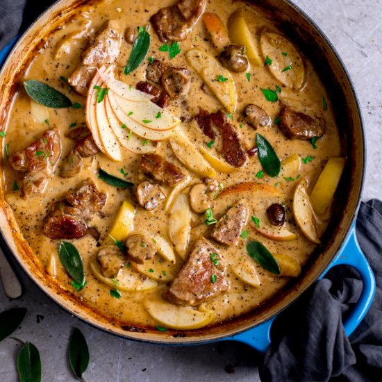 Creamy Pork and Apple Casserole