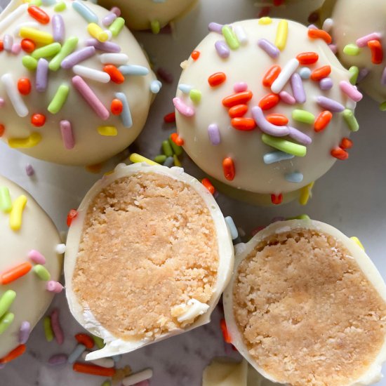 No Bake Birthday Cake Truffles