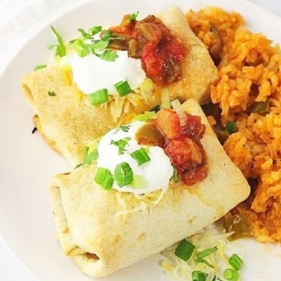 Baked Chicken Chimichangas