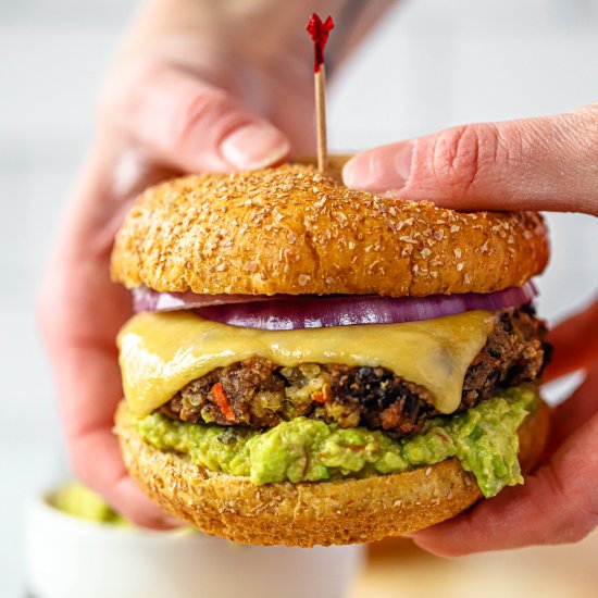 Guacamole Black Bean Burgers