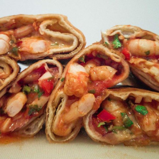 easy shrimp chimichanga