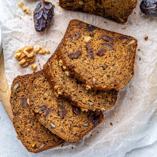 EASY BANANA DATE AND NUT BREAD