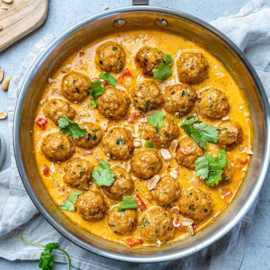 HEALTHY TURKEY MEATBALLS IN CURRY S