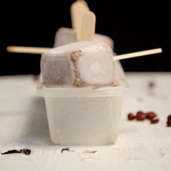 Creamy Red Bean Popsicles