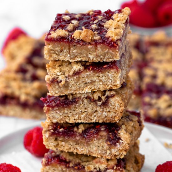 Raspberry Oat Bars