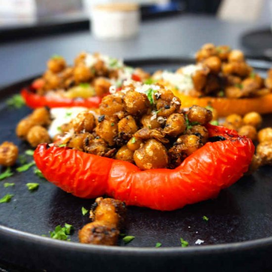 chickpeas with peppers