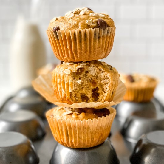 Banana Oatmeal CC Muffins