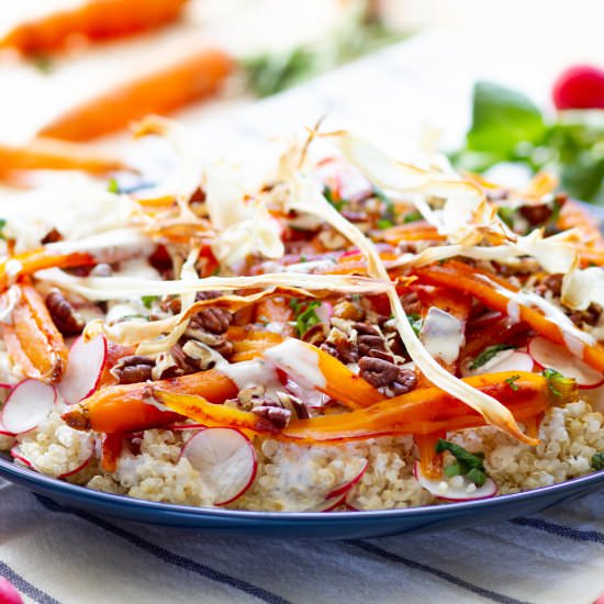 Quinoa and glazed carrot salad