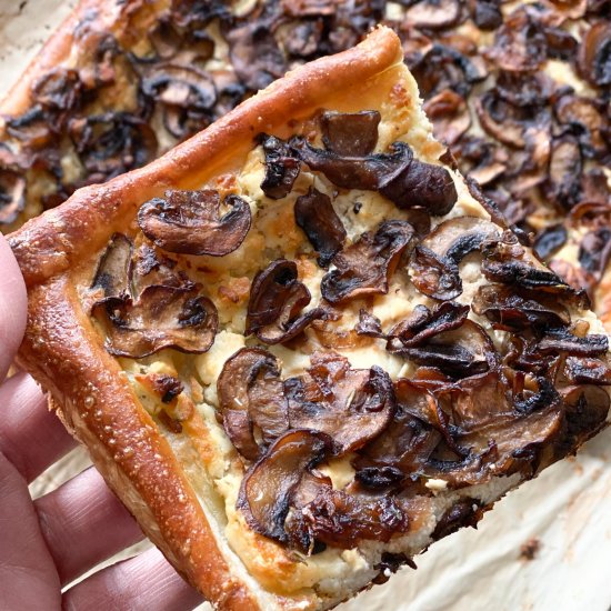 Mushroom Goat Cheese tarte