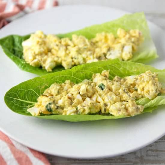 Low Carb Egg Salad Lettuce Wraps