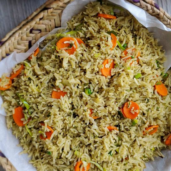 Curry Leaves rice with vegetables