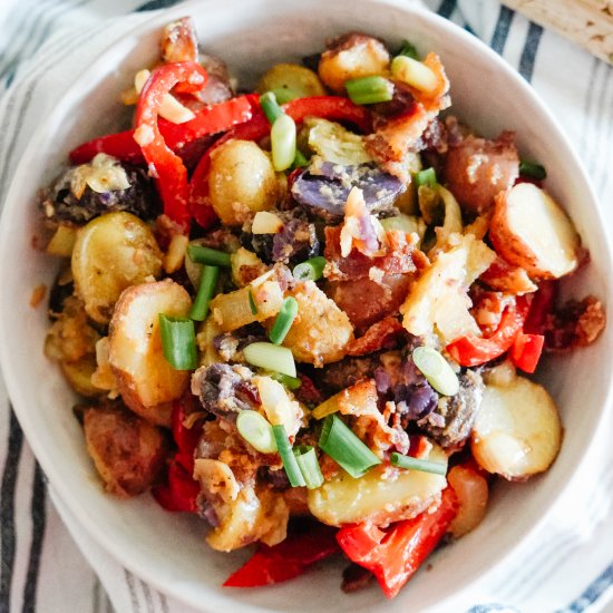 Warm Potato Salad with Bacon + Pepp