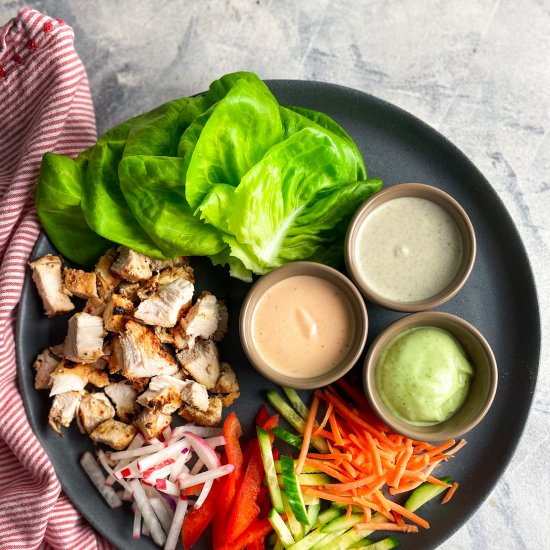 Spicy Chicken Lettuce Wraps