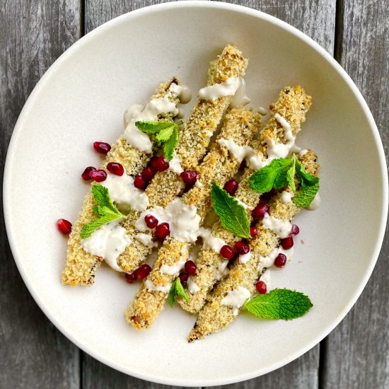 crispy panko-baked eggplant tenders