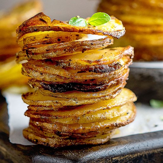 Oven Roasted Potato Stacks