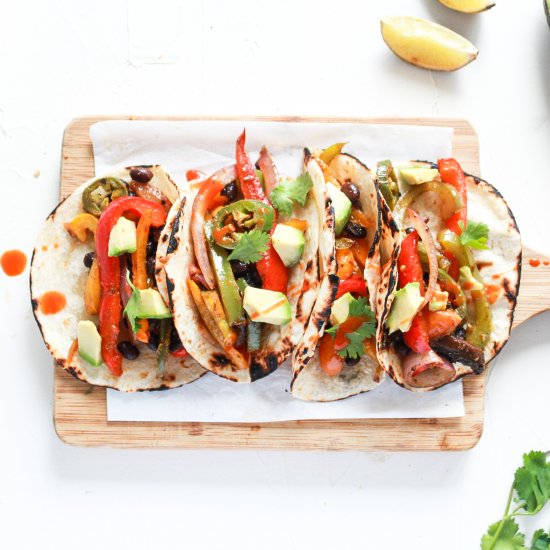 Vegan Black Bean Sheet Pan Tacos