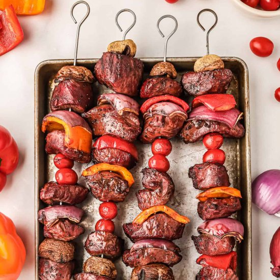 Smoked Steak Kabobs