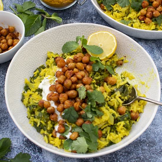 Golden Rice with Kale