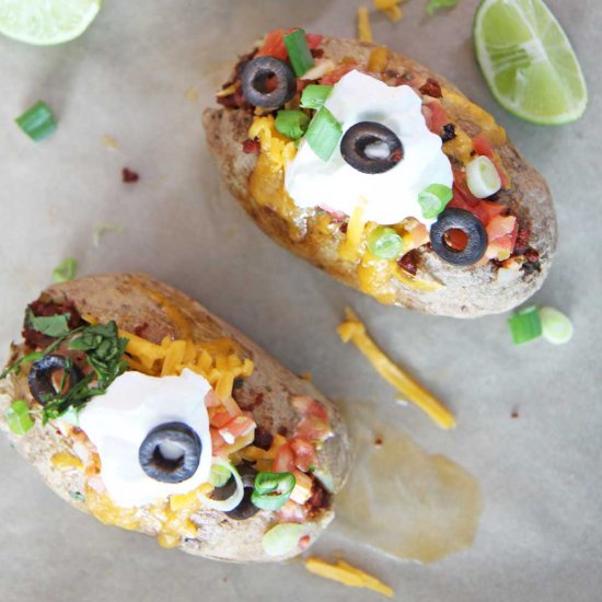 Easy Cheesy Baked Potato Tacos