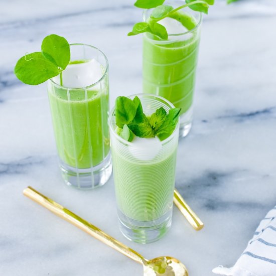 Chilled Pea Gazpacho Shooters