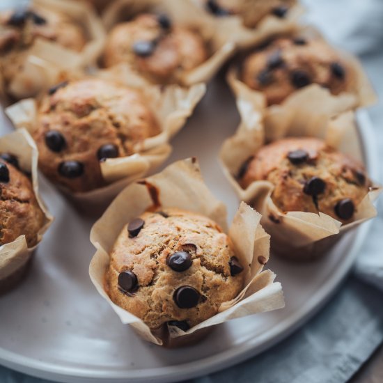 Peanut Butter and Banana Muffins