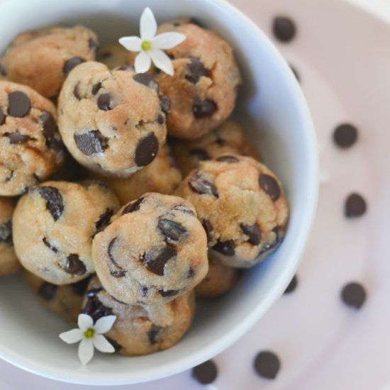 Chocolate Cherry Cookie Dough Balls