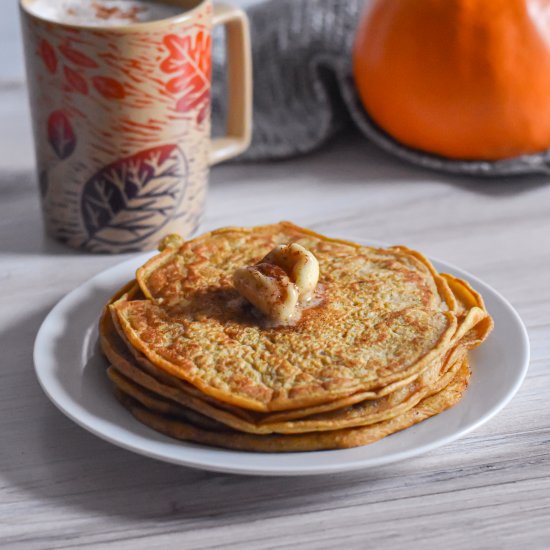 Pumpkin Pancakes with Maple Butter