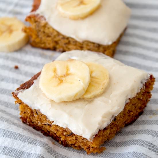 Banana Bars & Brown Butter Frosting