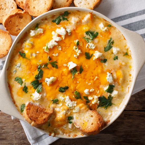 Grilled Buffalo Chicken Dip