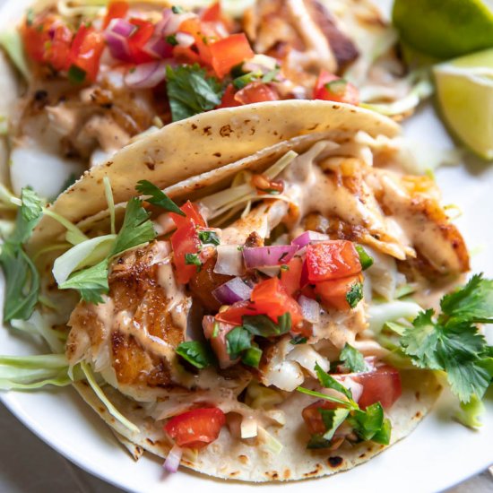 Blackened Cod Fish Tacos