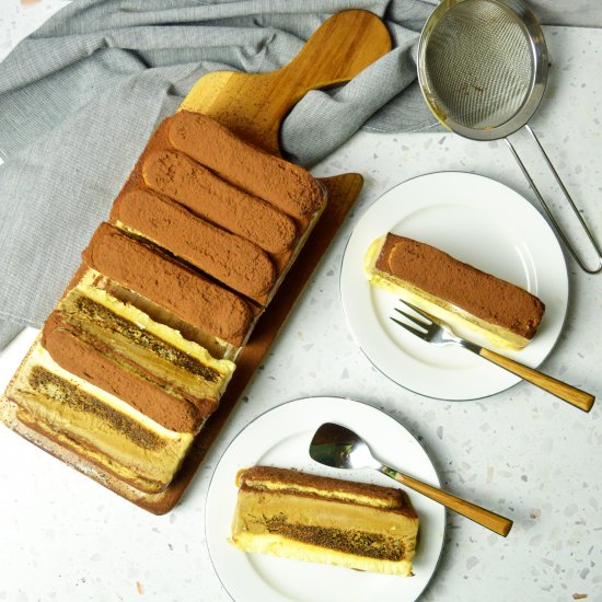 Tiramisu Ice Cream Layer Cake