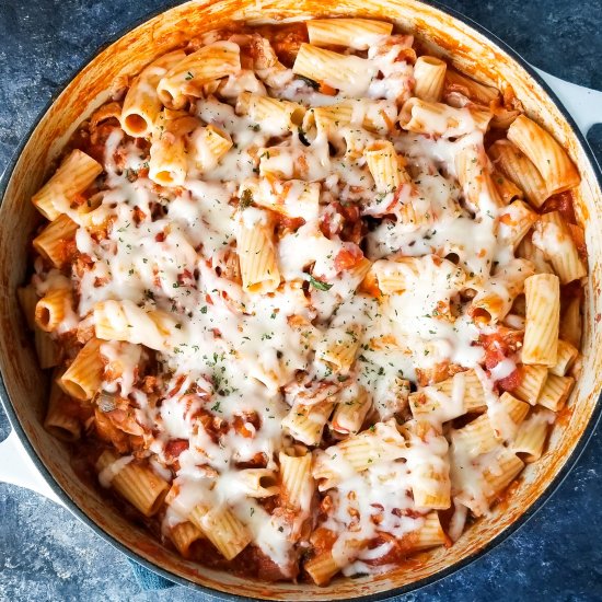 one pot chicken parmesan pasta