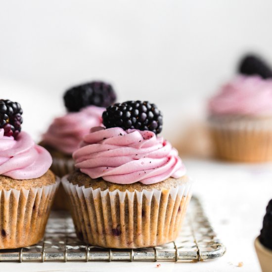 Blackberry Earl Grey Cupcakes