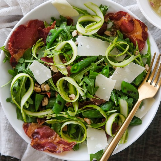 Arugula Salad with Asparagus & Peas