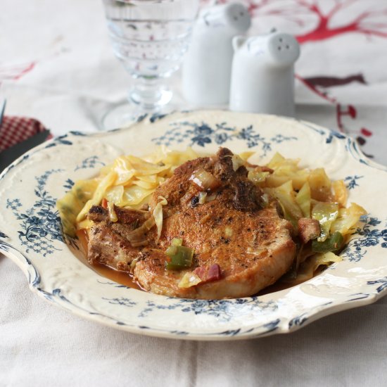 Pork Chops and Cabbage