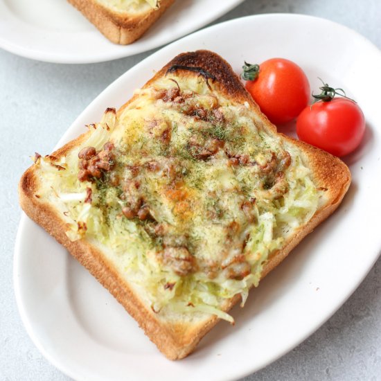 Natto Cheese Toast (Easy Breakfast)