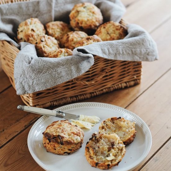 Cheddar Cheese and Onion Scones