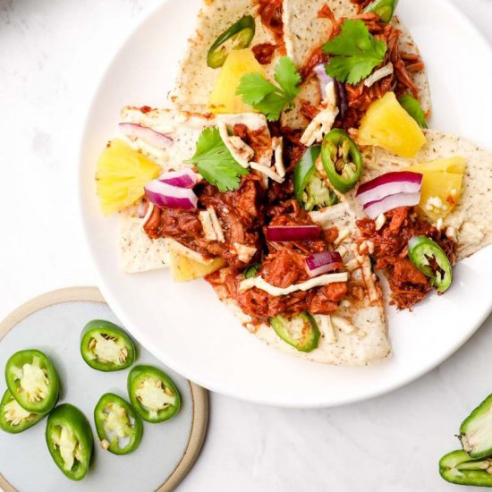 20 Minute BBQ Jackfruit Nachos