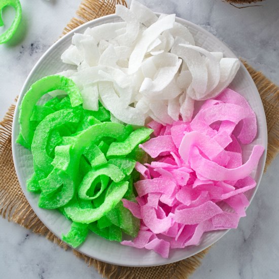 Candied Coconut Ribbons