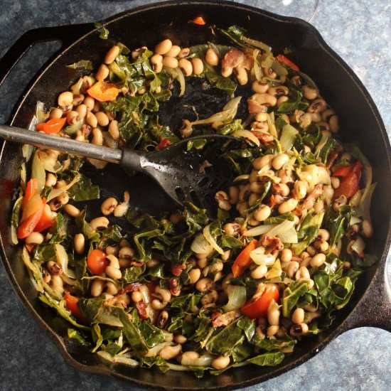 Black-Eyed Peas with Collard Greens