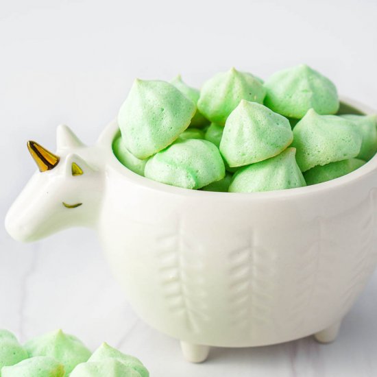 Mint Keto Meringue Cookies