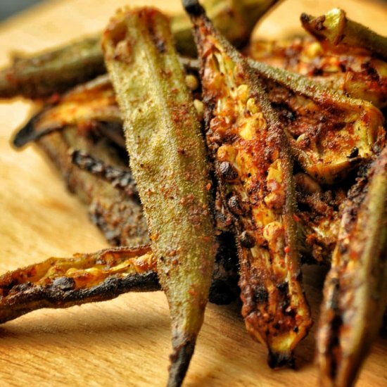 Air Fryer Okra Chips