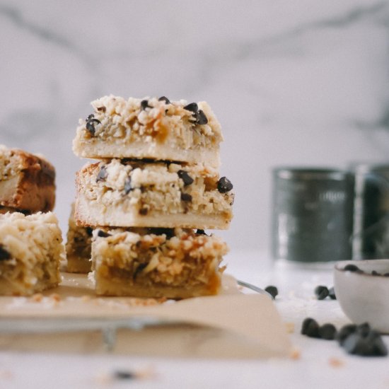 Buttery coconut bars