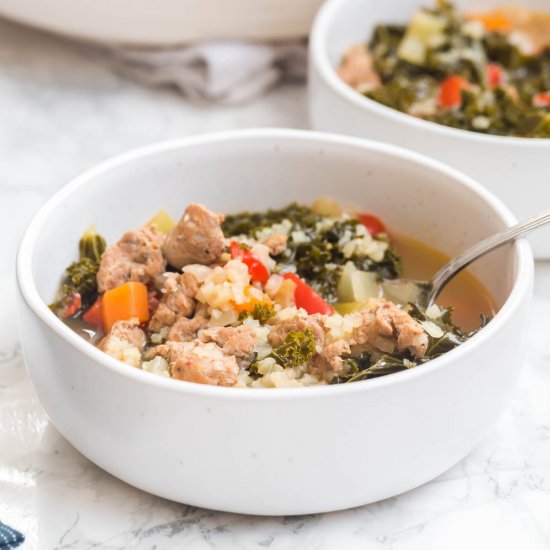 Healthy Kale and Sausage Soup