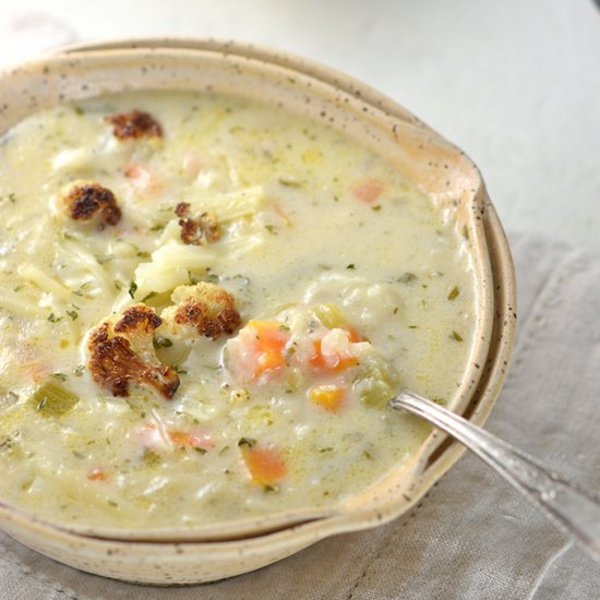 Cheddar Cauliflower Soup