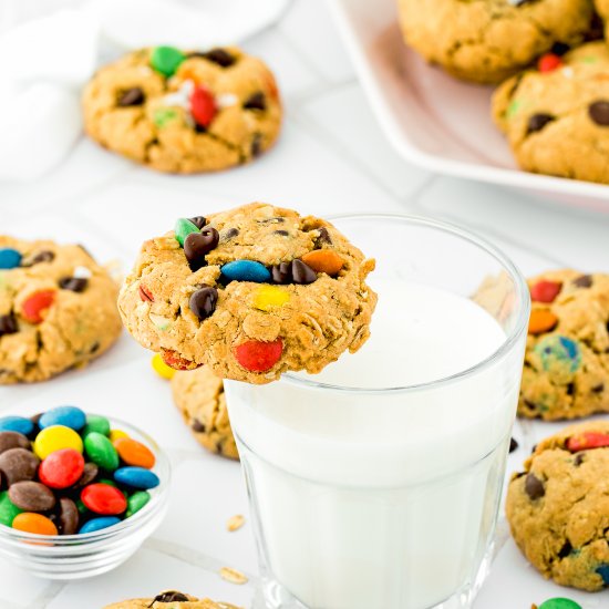 Eggless Monster Cookies