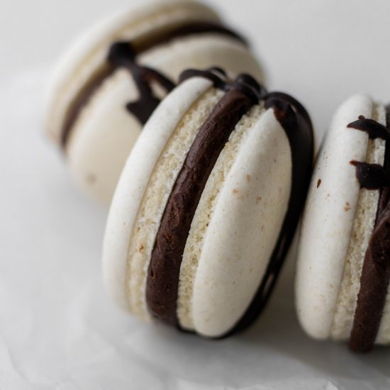 Vegan Chocolate Raspberry Macarons