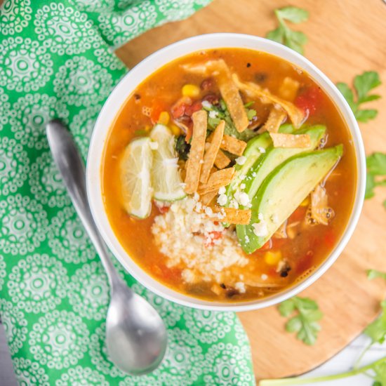 Easy, Healthy Chicken Tortilla Soup