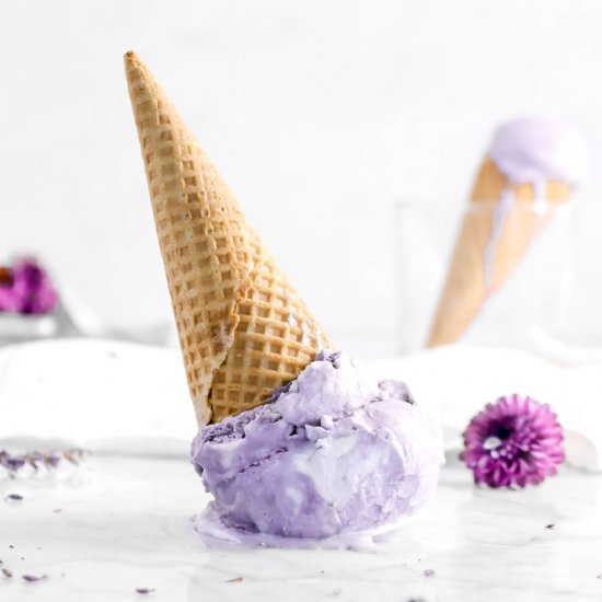 Homemade Lavender Ice Cream