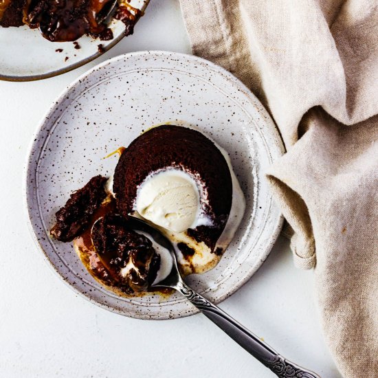 Spiced Caramel Chocolate Lava Cakes